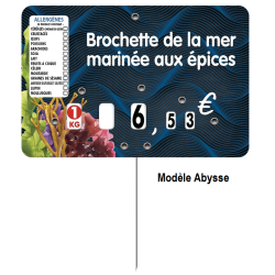 Vente d'étiquettes pique prix personnalisé - LaBoutiqueDuPoissonnier.com !