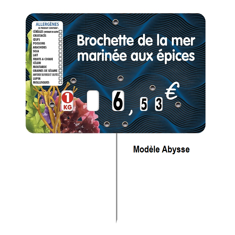 Vente d'étiquettes pique prix personnalisé - LaBoutiqueDuPoissonnier.com !