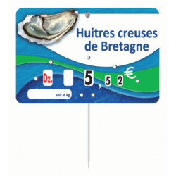 Etiquette Huitre à texte personnalisé