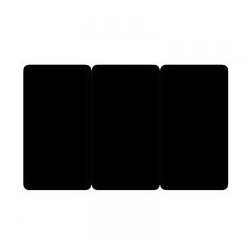 Tri-cartes (sécables en 3 parties) PVC noires mates - 0.76mm (x100)