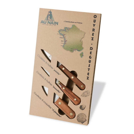 Coffret 3 couteaux à huitres