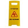 Pancarte Jaune "Attention Sol Glissant"