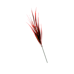 Piquets d'herbe artificielle vert-rouge x 5 - H 42 cm