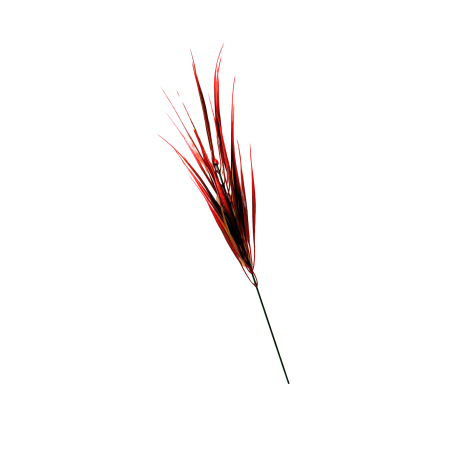 Piquets d'herbe artificielle vert-rouge x 5 - H 42 cm