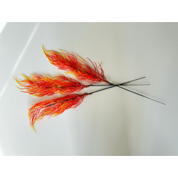 Branches Herbe de Corail Jaune-Orange x 5 - H49cm