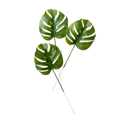 Feuilles de philodendron artificielle x 5 - H 39 cm D 15 cm