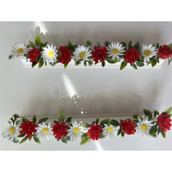 Barrettes modèle MARGUERITES / ROSES - Boîte de 12 pièces