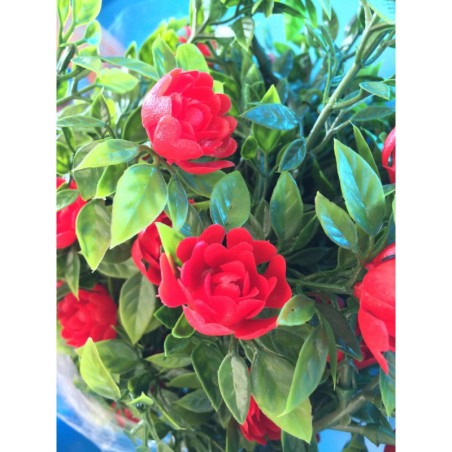 Guirlande de ROSES rouges - Longueur 165 cm - VENDU A L'UNITÉ