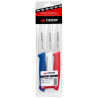 Ensemble de 3 Couteaux Office Bleu / Blanc / Rouge - FISCHER