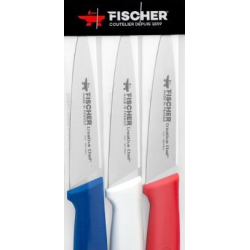 Ensemble de 3 Couteaux Office Bleu / Blanc / Rouge - FISCHER