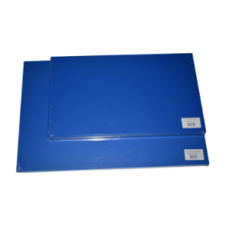 PLANCHE A DECOUPER 60X40X2CM BLEUE LISSE A PIEDS