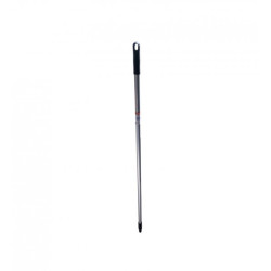 MANCHE ALUMINIUM EMBOUT NOIR 1.40 M X D.2.5 CM FILETAGE
