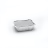 BARQUETTE ALUMINIUM 1500 ML 25.5X15.5X7.2 CM AVEC OPERCULE (50 U)