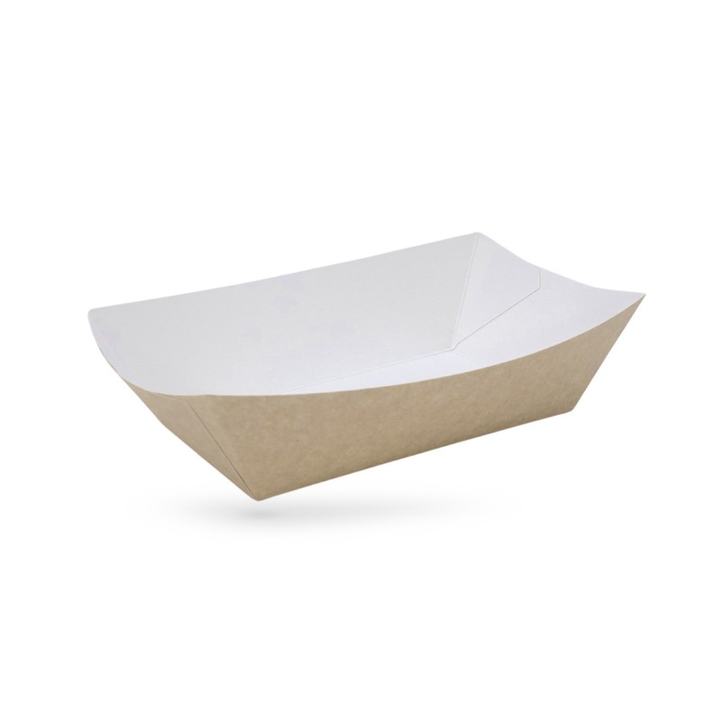 BARQUETTE BATEAU SNACKING 1000ML GAMME KRAFT BRUN 16.5X9.5X5.5 CM (25 U)