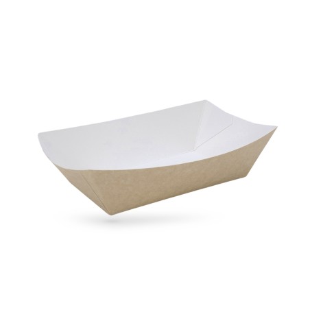 BARQUETTE BATEAU SNACKING 1000ML GAMME KRAFT BRUN 16.5X9.5X5.5 CM (25 U)