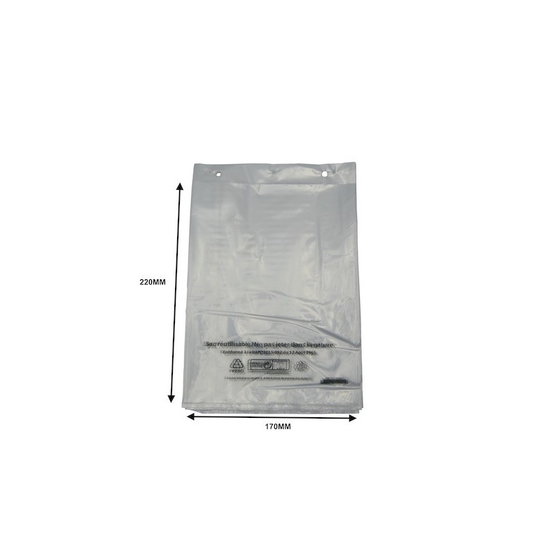 SAC LIASSE BD TRANSPARENT 17X22 CM 50µ (x1000)