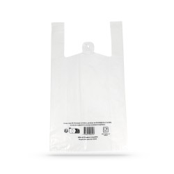 SAC REUTILISABLE A BRETELLES BLANC 30+8+8X54 CM 50µ (500 U)