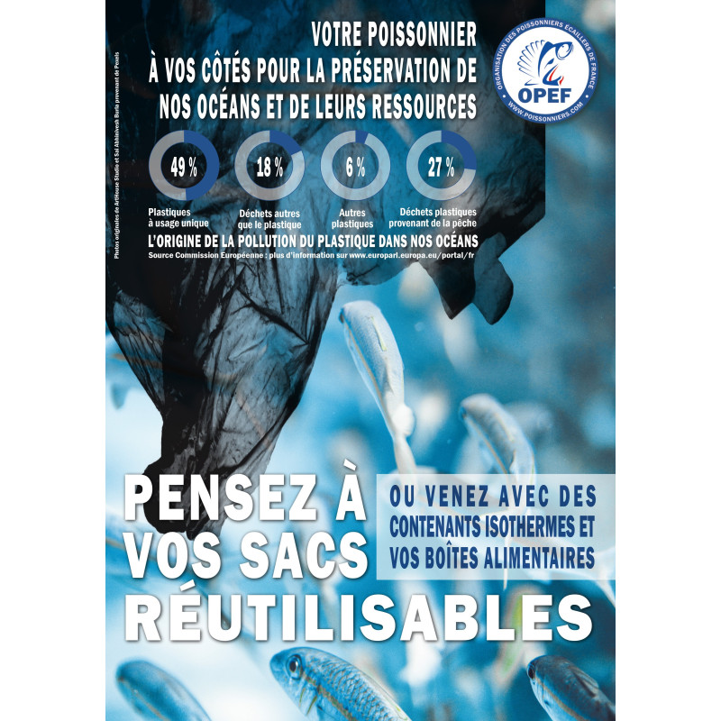 Affiche campagne poissonnier OPEF 60X80 (A1)