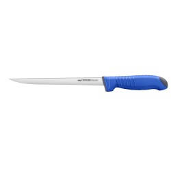 Couteau à filet manche bi-matière bleu 20cm