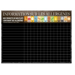 Panneau Allergènes - Dim: 60X45 cm