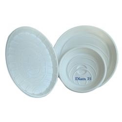 Plateau fruits de mer réutilisable rond 35 cm - Colis de 32 - Némo