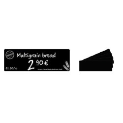 Carte PVC noires longues 150x50mm - 5x100 cartes