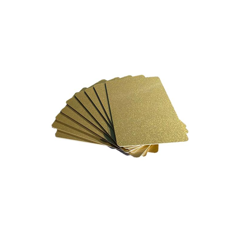 Carte PVC couleur OR -  86x54mm - Lot de 100 cartes