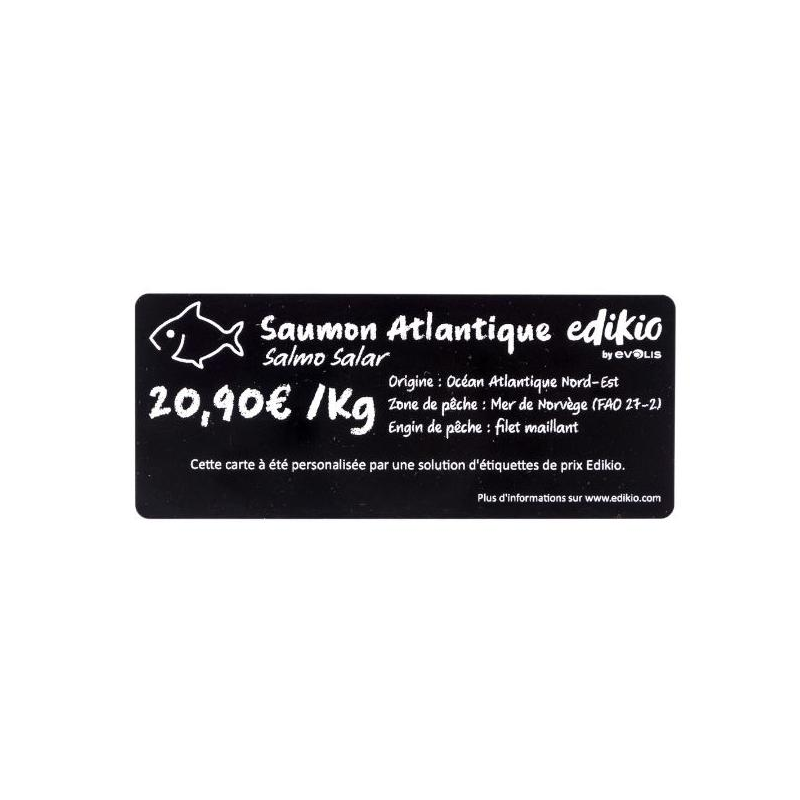 Carte PVC noires longues 150x50mm - 5x100 cartes