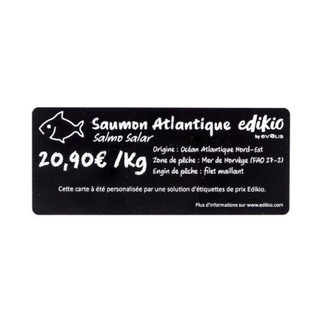 Carte PVC noires longues 150x50mm - 5x100 cartes