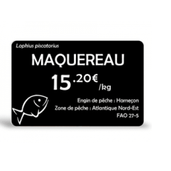 Carte PVC noires mates 86x54mm - 5x100 cartes